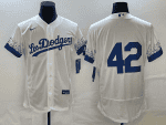 Los Angeles Dodgers #42 Jackie Robinson White City Connect Flex Base Stitched Jersey
