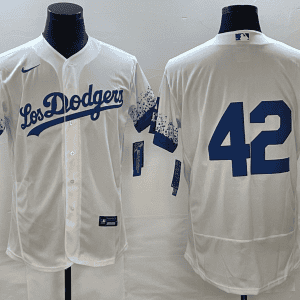 Los Angeles Dodgers #42 Jackie Robinson White City Connect Flex Base Stitched Jersey