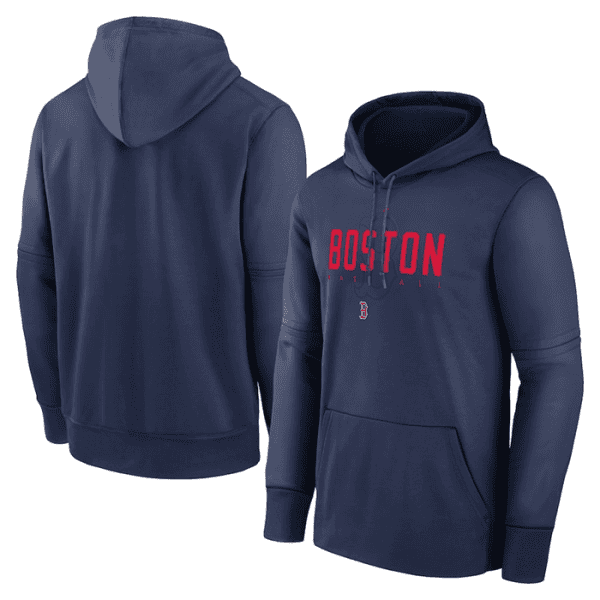 Boston Red Sox Navy Pregame Performance Pullover Hoodie