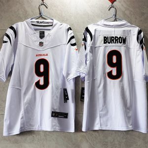 Cincinnati Bengals #9 Joe Burrow White 2023 F.U.S.E. Vapor Untouchable Limited Stitched Jersey