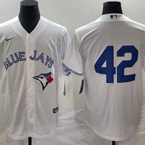 Toronto Blue Jays #42 Jackie Robinson White Cool Base Stitched Jersey
