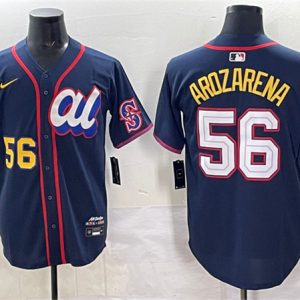 American League #56 Randy Arozarena Navy 2025 All-Star Edition Limited Stitched Jersey