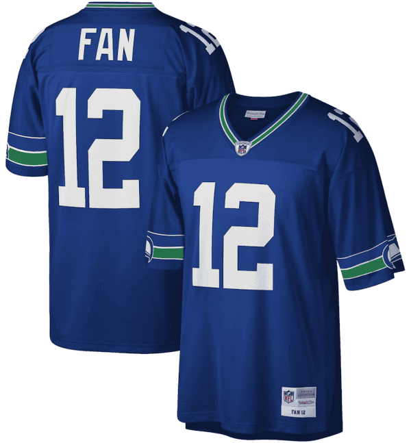 Seattle Seahawks #12 Fan Royal Mitchell Ness Stitched Jersey