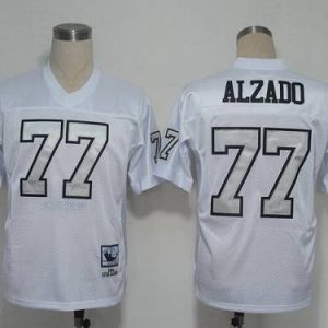 Mitchell And Ness Raiders #77 Lyle Alzado White Silver No. Stitched Jersey
