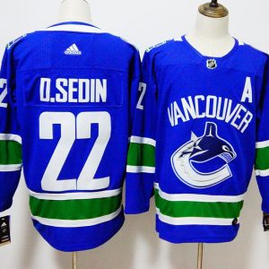 Vancouver Canucks #22 Daniel Sedin Blue Stitched Adidas Jersey