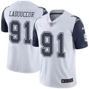 Cowboys #91 L. P. Ladouceur White Stitched Limited Rush Nike Jersey