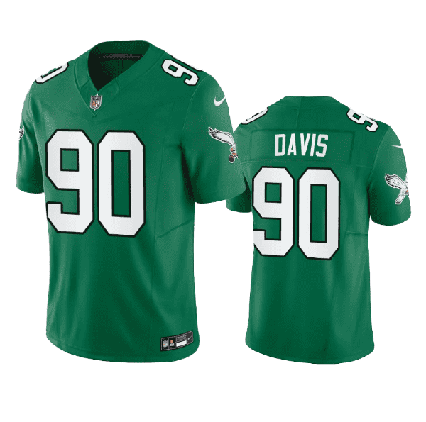 Philadelphia Eagles #90 Jordan Davis Green 2023 F.U.S.E. Vapor Untouchable Stitched Jersey