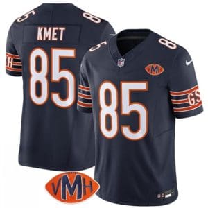Chicago Bears #85 Cole Kmet Navy 2025 F.U.S.E. With VMH Patch Vapor Untouchable Limited Football Stitched Jersey