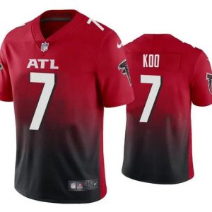 Atlanta Falcons #7 Younghoe Koo Red Black Vapor Untouchable Limited Stitched Jersey