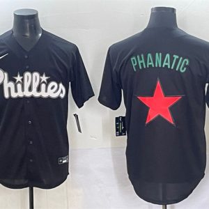 Philadelphia Phillies Phanatic Black Lights Out Limited Stitched Jersey