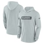 Las Vegas Raiders Gray Sideline Performance Hoodie