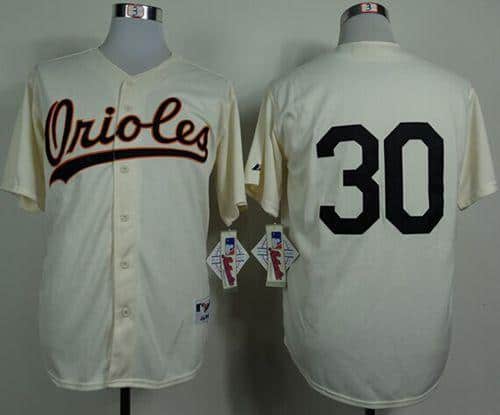 Orioles #30 Chris Tillman Cream 1954 Turn Back The Clock Stitched Jersey