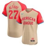 American League #27 Jose Altuve Cream 2024 All-Star Elite Stitched Jersey