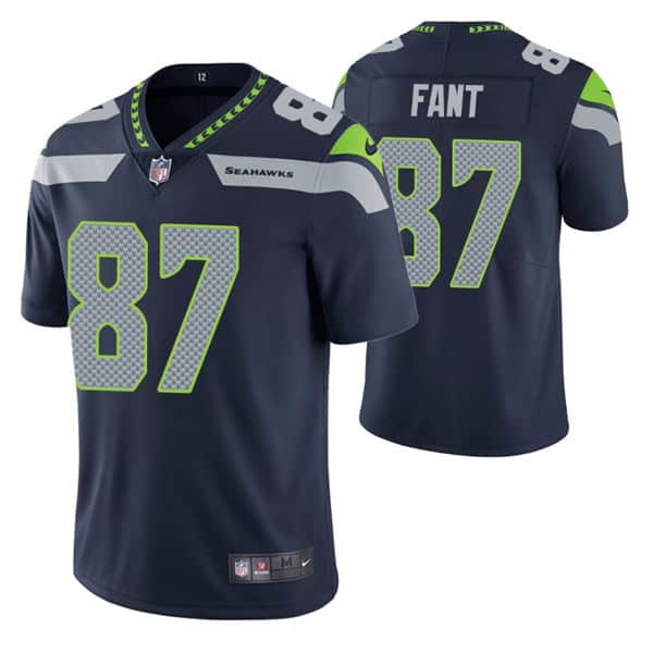 Seattle Seahawks #87 Noah Fant Navy Vapor Untouchable Limited Stitched Jersey