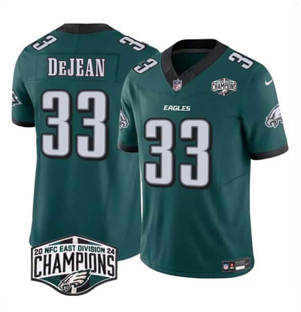 Philadelphia Eagles #33 Cooper DeJean Green 2024 New NFC East Champions F.U.S.E. Vapor Untouchable Limited Stitched Jersey