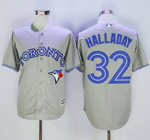 Blue Jays #32 Roy Halladay Grey New Cool Base Stitched Jersey