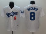 Los Angeles Dodgers #8 Manny Machado White Cool Base Stitched Jersey