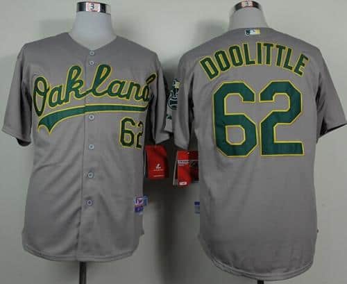 Athletics #62 Sean Doolittle Grey Cool Base Stitched Jersey