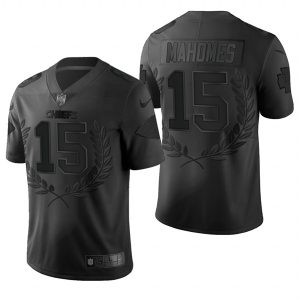 Kansas City Chiefs #15 Patrick Mahomes Black Stitched Jersey