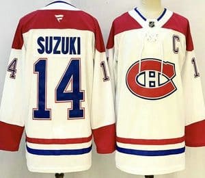 Montreal Canadiens #14 Nick Suzuki White Authentic Jersey