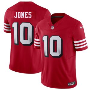 San Francisco 49ers #10 Mac Jones New Red 2025 F.U.S.E. Vapor Untouchable Limited Stitched Jersey
