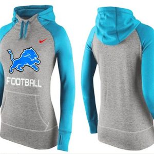 Nike Detroit Lions Performance Hoodie Grey Light Blue