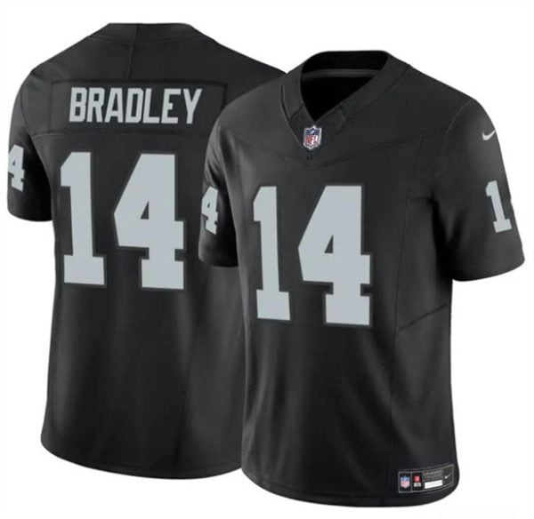Las Vegas Raiders #14 Carter Bradley Black F.U.S.E. Vapor Stitched Jersey