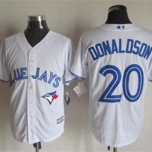 Blue Jays #20 Josh Donaldson White New Cool Base Stitched Jersey