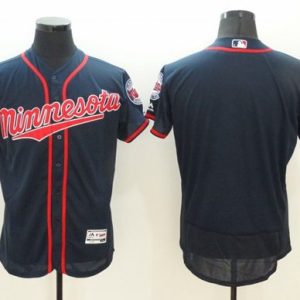 Twins Blank Navy Blue Flexbase Authentic Collection Stitched Jersey