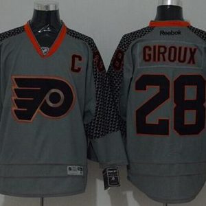 Flyers #28 Claude Giroux Charcoal Cross Check Fashion Stitched Jersey