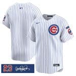 Chicago Cubs Blank White Pinstripe 'Ryne Sandberg Tribute' Vapor Limited V3 Stitched Jersey