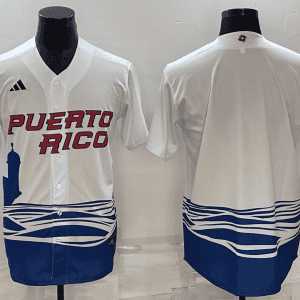 Puerto Rico Blank 2023 White World Classic Stitched Jersey