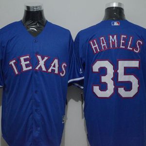 Rangers #35 Cole Hamels Blue New Cool Base Stitched Jersey