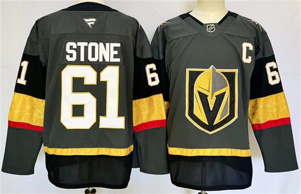 Vegas Golden Knights #61 Mark Stone Grey 2024-25 Alternate With C Patch Stitched Jersey