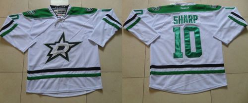 Stars #10 Patrick Sharp White Stitched Jersey