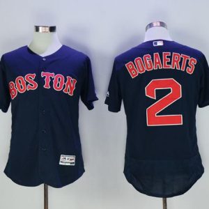 Red Sox #2 Xander Bogaerts Navy Blue Flexbase Authentic Collection Stitched Jersey