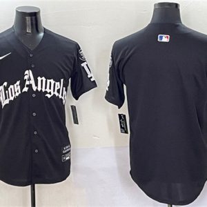 Los Angeles Dodgers Blank Black Mexico 2025 LA Gothic Style With Fernando Patch Vapor Premier Limited Stitched Jersey