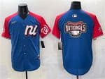 National League Washington Nationals Team Big Logo Blue Red Alternate 2025 All-Star Edition Limited Stitched Jersey