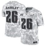 Philadelphia Eagles #26 Saquon Barkley 2024 F.U.S.E Arctic Camo Salute To Service Limited Stitched Jersey