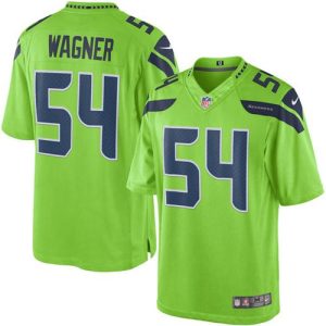 Seahawks #54 Bobby Wagner Green Stitched Limited Rush Jersey