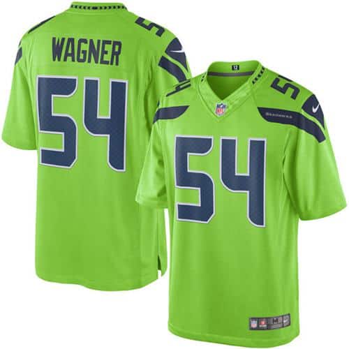 Seahawks #54 Bobby Wagner Green Stitched Limited Rush Jersey