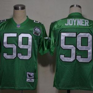 Mitchell And Ness Eagles #59 Seth Joyner Green Stitched Throwback Jersey