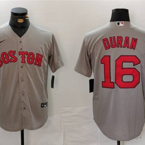 Boston Red Sox #16 Jarren Duran Gray Stitched Jersey
