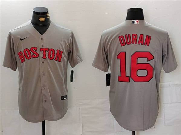 Boston Red Sox #16 Jarren Duran Gray Stitched Jersey
