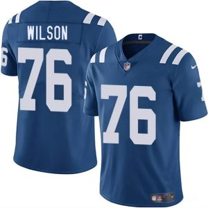 Indianapolis Colts #76 Jack Wilson Blue 2025 Vapor Limited Stitched Jersey