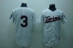 Mitchelland Ness Twins #3 Harmon Killebrew Stitched White Blue Strip Throwback Jersey