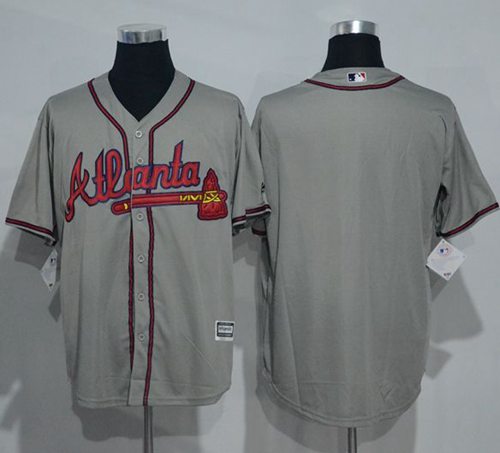 Braves Blank Grey New Cool Base Stitched Jersey