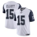 Dallas Cowboys #15 Ezekiel Elliott White Color Rush Limited Stitched Jersey
