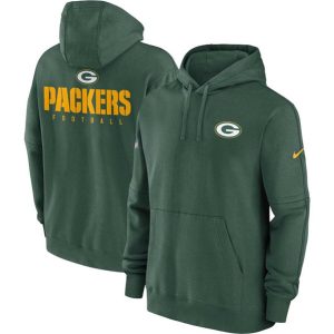 Green Bay Packers Green Sideline Club Fleece Pullover Hoodie