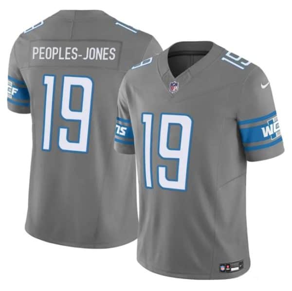 Detroit Lions #19 Donovan Peoples-Jones Gray 2023 F.U.S.E. Vapor Untouchable Limited Stitched Jersey
